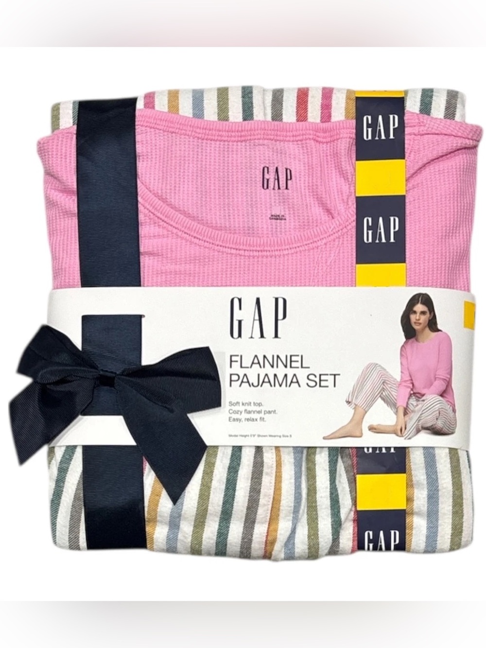 NWT Gap Knit/Flannel Pajama Set Size M Preppy Lounge Cozy Comfort Soft Girl